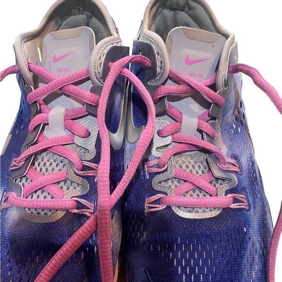 Nike Free 5.0 Womens Shoes Sneakers Size 8.5 Blue Purple Running 653988-400 - Picture 10 of 11